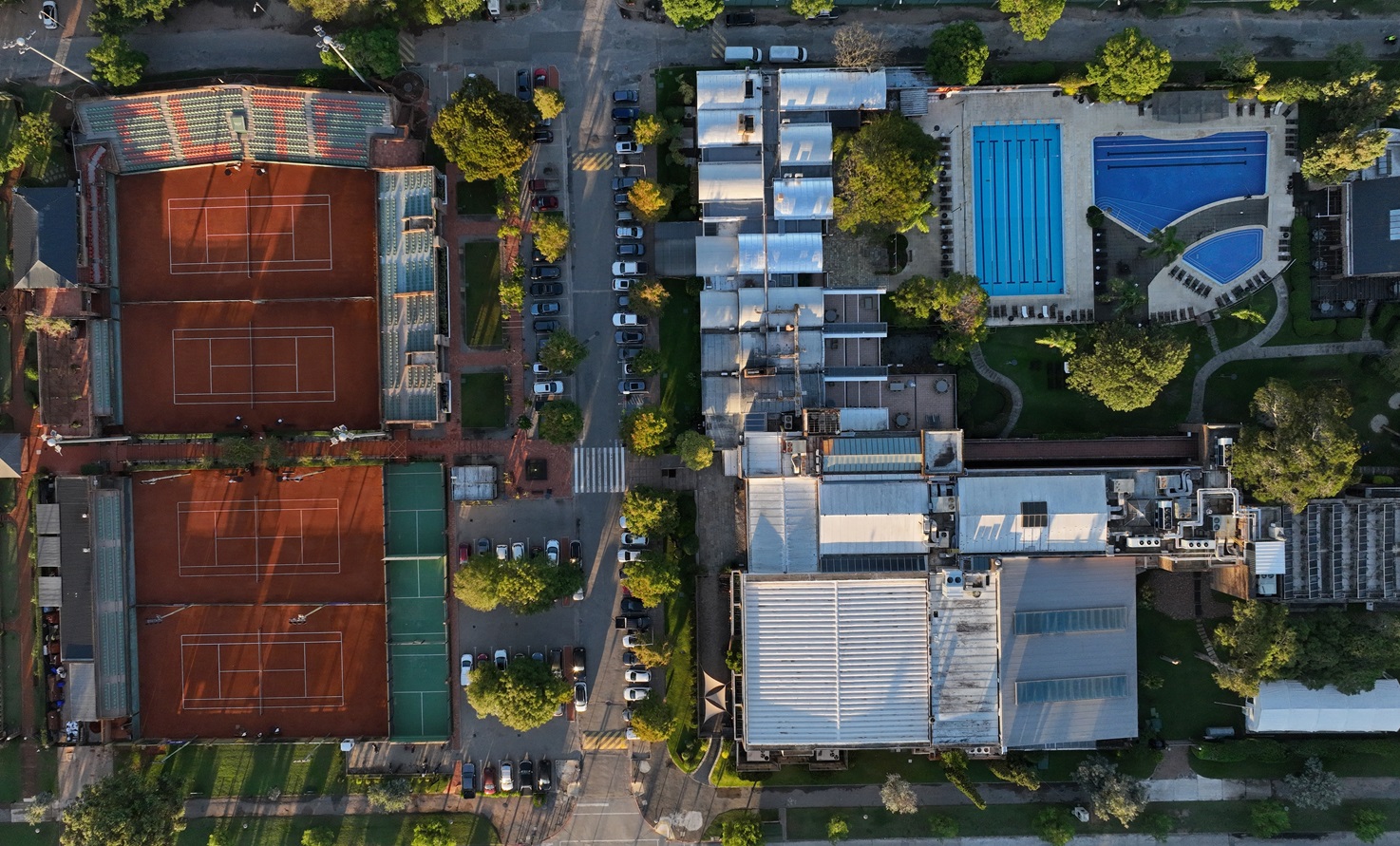 Vista aérea cenital de la Sede Carrasco
